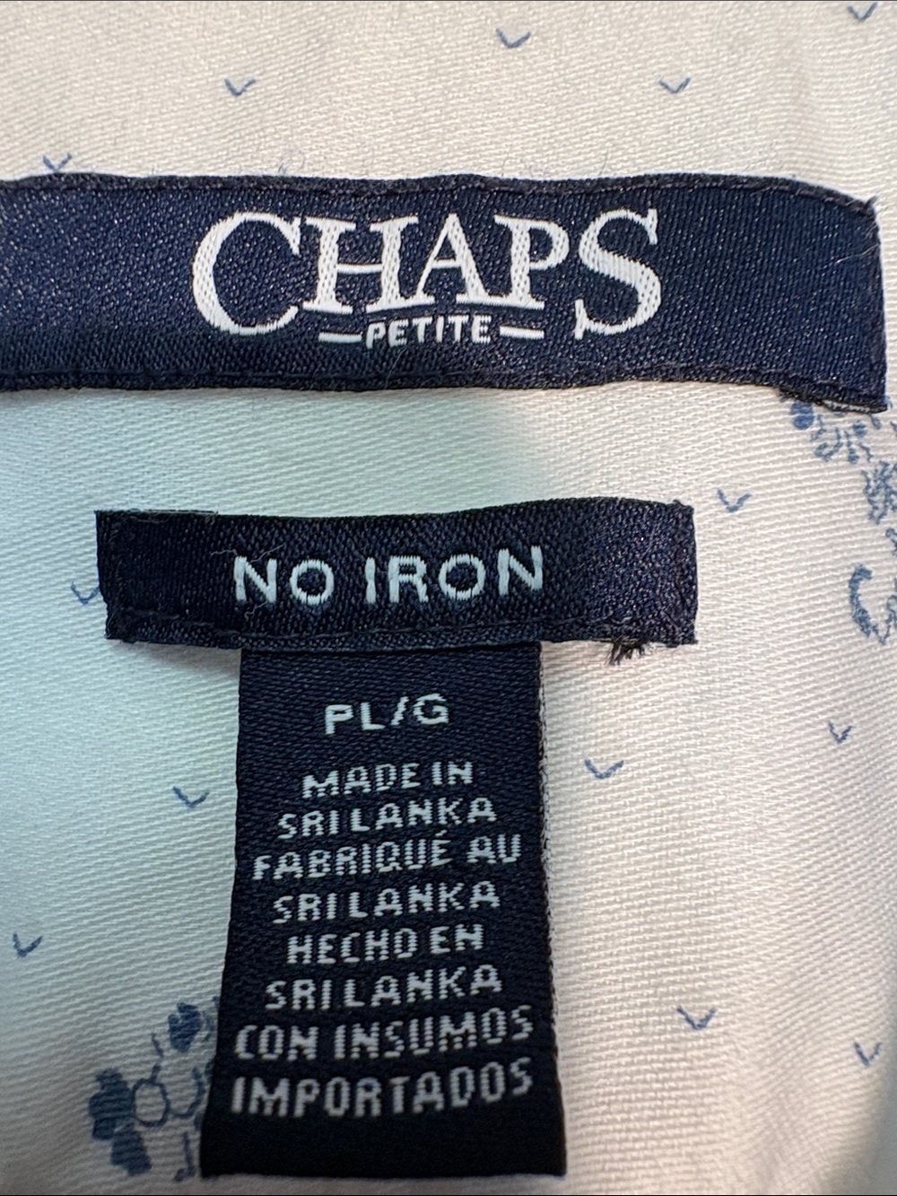 Chaps White Button-Down Shirt with Blue Paisley Print - Picture 2 of 9